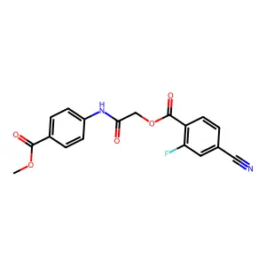 2-[4-(Methoxycarbonyl)anilino]-2-oxoethyl 4-cyano-2-fluorobenzoate structure