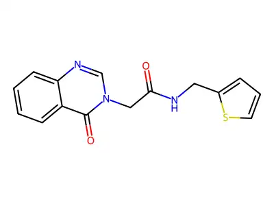2-(4-oxoquinazolin-3-yl)-N-(thiophen-2-ylmethyl)acetamide structure