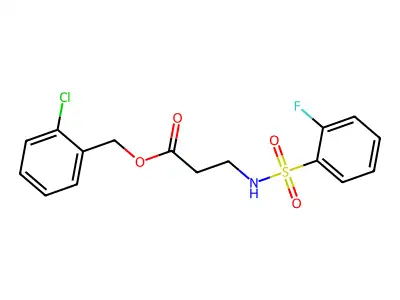 (2-Chlorophenyl)methyl 3-[(2-fluorophenyl)sulfonylamino]propanoate structure