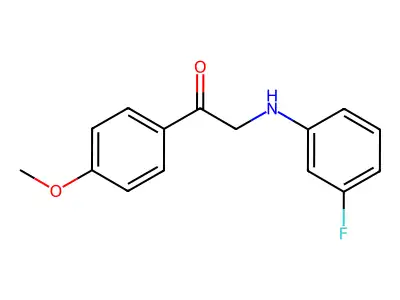 2-(3-Fluoroanilino)-1-(4-methoxyphenyl)ethanone structure