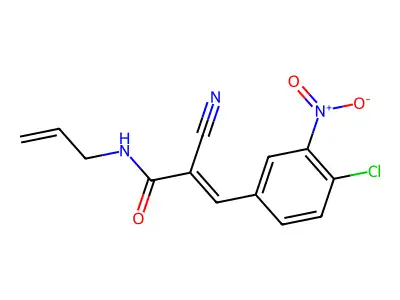 3-(4-chloro-3-nitrophenyl)-2-cyano-N-(prop-2-en-1-yl)prop-2-enamide structure