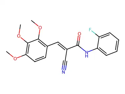 2-cyano-N-(2-fluorophenyl)-3-(2,3,4-trimethoxyphenyl)prop-2-enamide structure