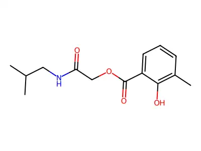 [2-(2-Methylpropylamino)-2-oxoethyl] 2-hydroxy-3-methylbenzoate structure
