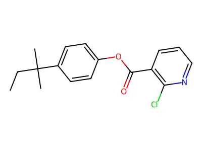 4-(2-Methylbutan-2-yl)phenyl 2-chloropyridine-3-carboxylate structure