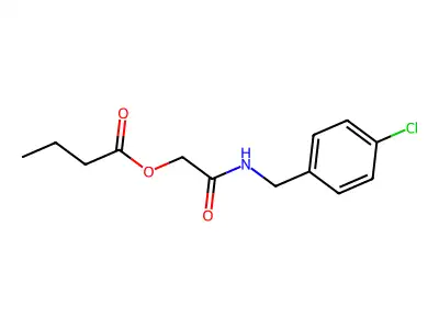 [2-[(4-Chlorophenyl)methylamino]-2-oxoethyl] butanoate structure