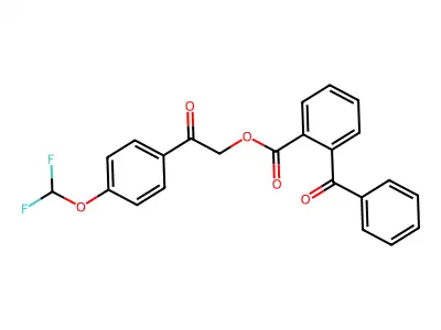 2-[4-(Difluoromethoxy)phenyl]-2-oxoethyl 2-benzoylbenzoate structure