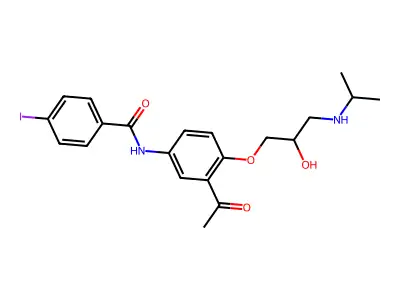 4-Iodobenzoylacebutolol structure
