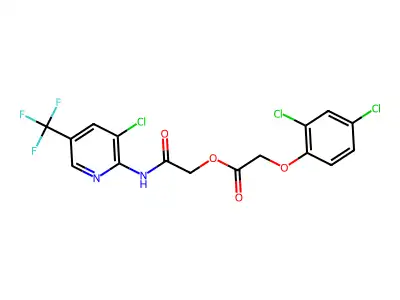 2-[[3-Chloro-5-(trifluoromethyl)-2-pyridinyl]amino]-2-oxoethyl 2-(2,4-dichlorophenoxy)acetate structure