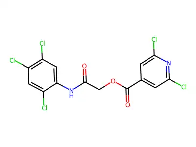 [2-Oxo-2-(2,4,5-trichloroanilino)ethyl] 2,6-dichloropyridine-4-carboxylate structure