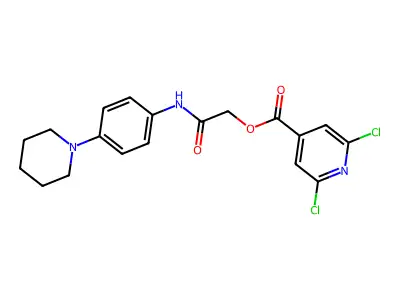 {[4-(Piperidin-1-yl)phenyl]carbamoyl}methyl 2,6-dichloropyridine-4-carboxylate structure