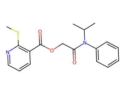 2-(Isopropyl(phenyl)amino)-2-oxoethyl 2-(methylthio)nicotinate structure