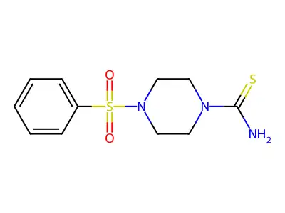 4-(Phenylsulfonyl)piperazine-1-carbothioamide structure