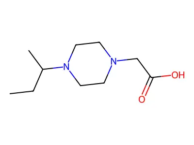 (4-sec-Butyl-piperazin-1-yl)-acetic acid structure