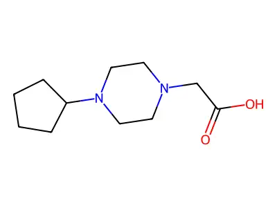 2-(4-Cyclopentylpiperazin-1-yl)acetic acid structure