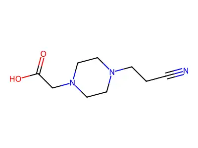 [4-(2-Cyano-ethyl)-piperazin-1-yl]-acetic acid structure