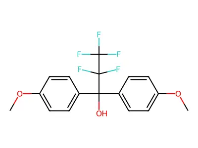 2,2,3,3,3-Pentafluoro-1,1-bis(4-methoxyphenyl)propan-1-ol structure