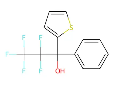 2,2,3,3,3-Pentafluoro-1-phenyl-1-(thiophen-2-yl)propan-1-ol structure