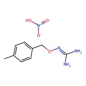 Guanidine, N-((4-methylphenyl)methoxy)-, nitrate (1:1) structure