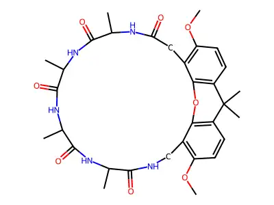 1,9-Dimethoxy-13,16,19,22,26,26-hexamethyl-10,11,13,14,16,17,19,20,22,23-decahydro-4,6-methanodibenzo[b,t][1,5,8,11,14,17]oxapentaazacyclohenicosine-12,15,18,21,24(25H)-pentone structure