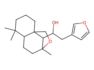 2-(Furan-3-yl)-1-(3,6,6-trimethyloctahydro-1H-3,9a-methano-2-benzoxepin-10-yl)ethan-1-ol structure