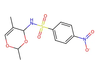 N-(2,5-dimethyl-4H-1,3-dioxin-4-yl)-4-nitrobenzenesulfonamide structure