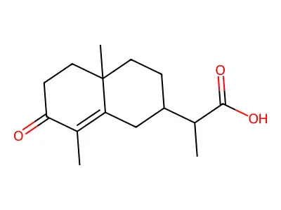 2-(4a,8-dimethyl-7-oxo-1,2,3,4,5,6-hexahydronaphthalen-2-yl)propanoic Acid structure