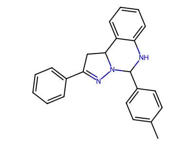 5-(4-Methylphenyl)-2-phenyl-1,5,6,10b-tetrahydropyrazolo[1,5-c]quinazoline structure