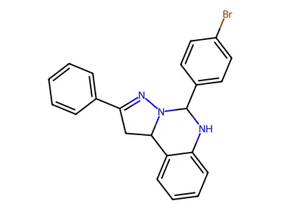 5-(4-Bromophenyl)-2-phenyl-1,5,6,10b-tetrahydropyrazolo(1,5-c)quinazoline structure