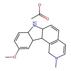 10-methoxy-2-methyl-7H-pyrido(4,3-c)carbazolium acetate structure