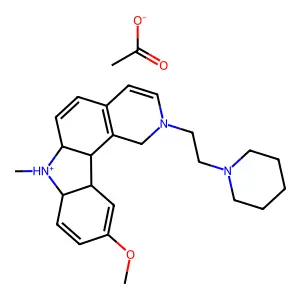 10-Methoxy-7-methyl-2-(2-(1-piperidinyl)ethyl)-7H-pyrido(4,3-c)carbazolium acetate structure