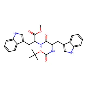 Boc-DL-Trp-DL-Trp-OMe structure