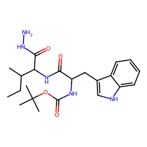 Boc-DL-Trp-DL-xiIle-NHNH2 structure