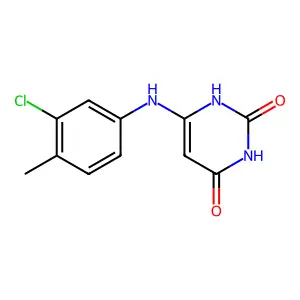 6-(3-chloro-4-methylanilino)-1H-pyrimidine-2,4-dione structure