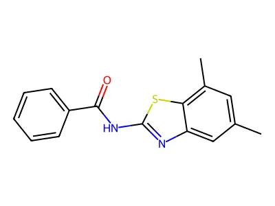 N-(5,7-dimethyl-1,3-benzothiazol-2-yl)benzamide structure