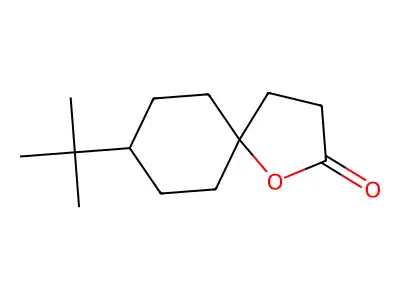 8-(1,1-Dimethylethyl)-1-oxaspiro[4.5]decan-2-one structure