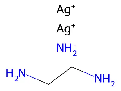 Disilver;azanide;ethane-1,2-diamine structure