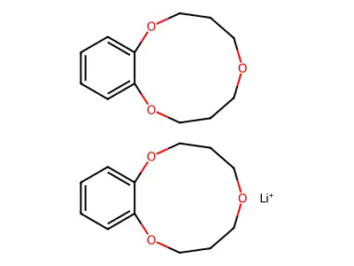 Lithium bis(2,6,10-trioxabicyclo[9.4.0]pentadeca-1(15),11,13-triene) structure