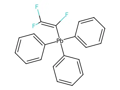Triphenyl(trifluoroethenyl)plumbane structure