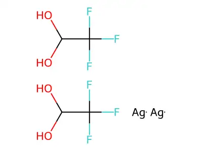 Silver;bis(2,2,2-trifluoroethane-1,1-diol) structure
