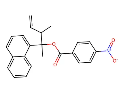 (3-Methyl-2-naphthalen-1-ylpent-4-en-2-yl) 4-nitrobenzoate structure