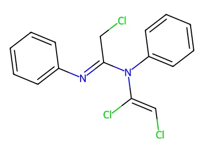 2-chloro-N-(1,2-dichloroethenyl)-N,N'-diphenylethanimidamide structure