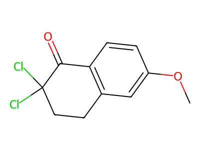 2,2-Dichloro-6-methoxy-3,4-dihydronaphthalen-1-one structure