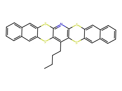 16-Butyl-6,8,15,17-tetrathia-7-azaheptacene structure