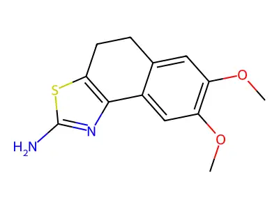 7,8-Dimethoxy-4,5-dihydronaphtho(1,2-d)(1,3)thiazol-2(1H)-imine structure