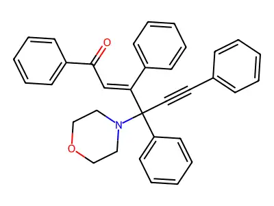 4-(Morpholin-4-yl)-1,3,4,6-tetraphenylhex-2-en-5-yn-1-one structure