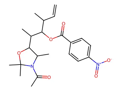 2-(3-Acetyl-2,2,4-trimethyl-1,3-oxazolidin-5-yl)-4-methylhex-5-en-3-yl 4-nitrobenzoate structure