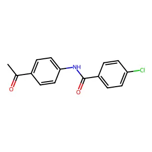 N-(4-acetylphenyl)-4-chlorobenzamide structure
