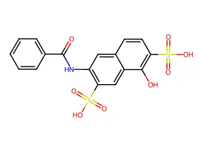 2,7-Naphthalenedisulfonic acid, 6-(benzoylamino)-1-hydroxy- structure
