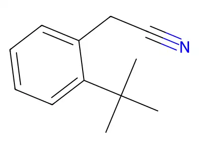 Benzeneacetonitrile, 2-(1,1-dimethylethyl)- structure