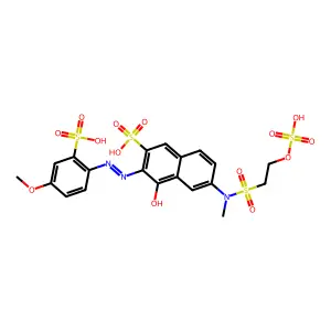 2-Naphthalenesulfonic acid, 4-hydroxy-3-((4-methoxy-2-sulfophenyl)azo)-6-(methyl((2-(sulfooxy)ethyl)sulfonyl)amino)- structure